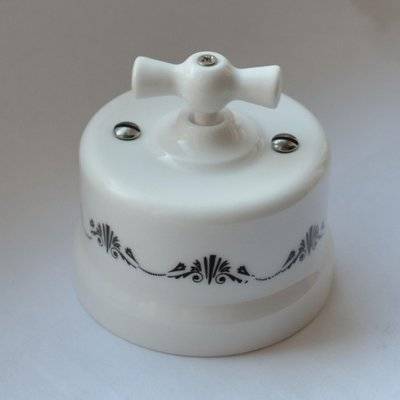 BIRONI B1-202-01-D3/1 Лизетта Бел Выключатель 2-клавишный, стандарт. Декор d3/1 Bironi B1-202-01-D3/1