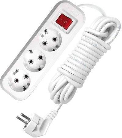 Universal Удлинитель 3х5м с заземл. 16А IP20 S-303 с выкл. ПВС 3х1 9631987 Universal 9631987