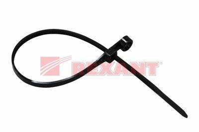 Rexant 07-0205 Хомут под винт 4.3х220 нейл. черн. (уп.100шт) Rexant 07-0205