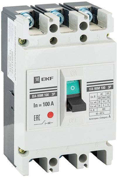 Ekf mccb99-100-32m Выключатель автоматический ВА-99М 100/32А 3P 35кА PROxima EKF mccb99-100-32m