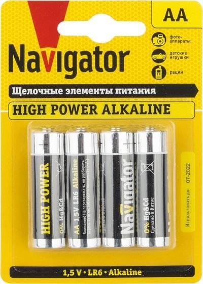 NAVIGATOR 94753 NBT-NE-LR6-BP4 элем.питания Упаковка (4 шт.) Navigator 94753