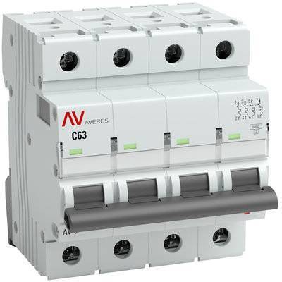 Ekf mcb6-4-40C-av Выключатель автоматический AV-6 4P 40A (C) 6kA AVERES EKF mcb6-4-40C-av