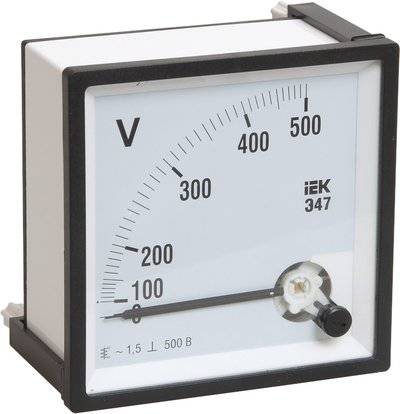 Iek IPV10-6-0500-E Вольтметр Э47 500В кл точн 1 5 72х72мм IEK IPV10-6-0500-E