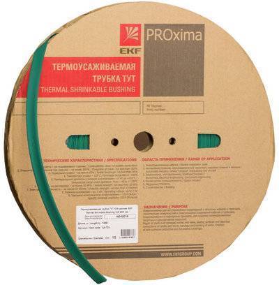 Ekf tut-40-j Термоусаживаемая трубка ТУТ 40/20 зелёная рулон PROxima Упаковка (50 шт.) EKF тут нг 40/20 зелёная рулон (50 м) proxima tut-40-j