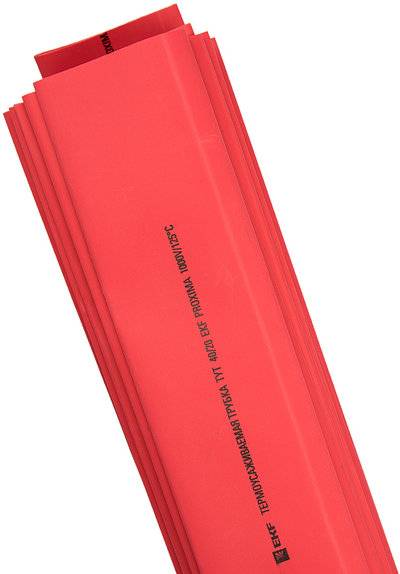 Ekf tut-40-r-1m Трубка термоусадочная ТУТ 40/20 красн. (уп.25шт) PROxima EKF tut-40-r-1m