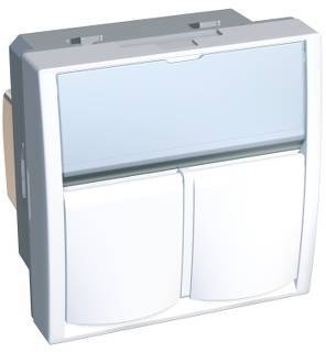 Schneider electric ALB44357N РОЗЕТКА S-ONE 2XRJ45 CAT 6A ЭКР R9003 Упаковка (10 шт.) Schneider Electric ALB44357N