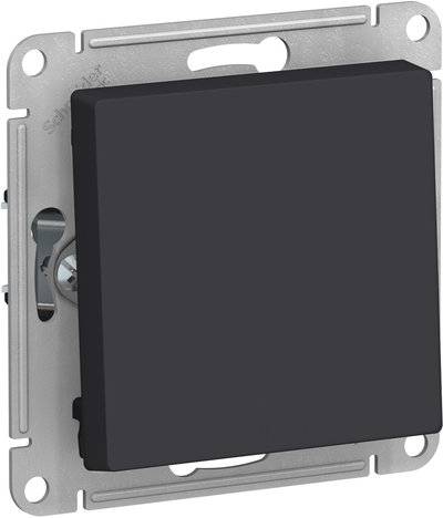Schneider electric AtlasDesign ATN001015 Выключатель однокнопочный (10 А, под рамку, скрытая установка, карбон) Упаковка (5 шт.) Schneider Electric ATN001015 AtlasDesign ATN001015