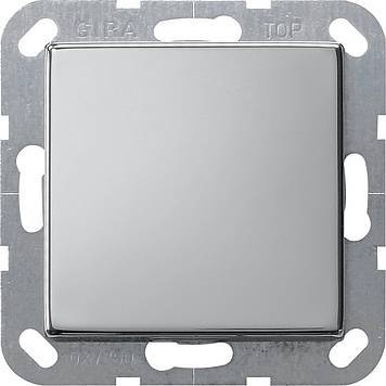 Gira System55 0126605 Выключатель одноклавишный (10 А, под рамку, скрытая установка, хром) Gira 0126605
