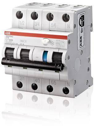 Abb DS203NC 2CSR256040R1204 Автоматический выключатель дифференциального тока трехполюсный+N 20А (тип AC, 6 кА) ABB 2CSR256040R1204