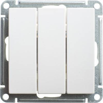 Schneider electric W59 VS0510-351-1-86 Выключатель трехклавишный (10 А, под рамку, скрытая установка, белый) Schneider Electric VS0510-351-1-86