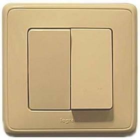 Legrand Cariva 695904 Выключатель 1-клавишный (10 А, под рамку, с/у, бежевый) Упаковка (10 шт.) Legrand 695904