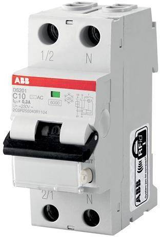 Abb DS201 2CSR255040R1204 Автоматический выключатель дифференциального тока однополюсный+N 20А (тип AC, 6 кА) ABB 2CSR255040R1204