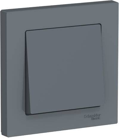 Schneider electric AtlasDesign ATN000712 Выключатель одноклавишный (10 А, в сборе, скрытая установка, грифель) Schneider Electric ATN000712