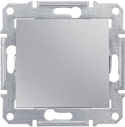 Schneider electric Sedna SDN0100360 Выключатель одноклавишный (10 А, под рамку, скрытая установка, IP44, алюминий) Упаковка (10 шт.) Schneider Electric SDN0100360