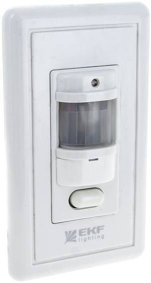Ekf dd-ms-21B Датчик движения ИК (1200 Вт, 140 °, дальность 9 м, в сборе, с/у, IP20, белый) EKF dd-ms-21B