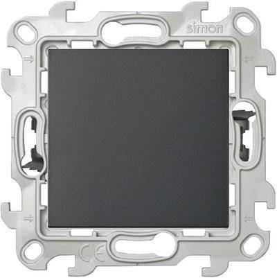 Simon 24 Harmonie Push&Go 2420251-038 Выключатель одноклавишный проходной с 3 мест (10 А, под рамку, скрытая установка, графит) Simon 2420251-038