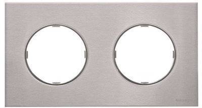 Abb Sky Moon 2CLA867200A4001 Рамка 2-постовая (нержавеющая сталь) ABB 2CLA867200A4001
