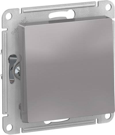 Schneider electric AtlasDesign ATN000315 Выключатель однокнопочный (10 А, под рамку, скрытая установка, алюминий) Schneider Electric ATN000315 AtlasDesign ATN000315