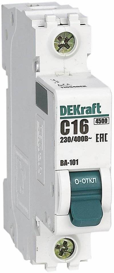 Dekraft ВА-101 11099DEK Автоматический выключатель однополюсный 3А (4.5 кА, D) Упаковка (12 шт.) DEKraft 11099DEK