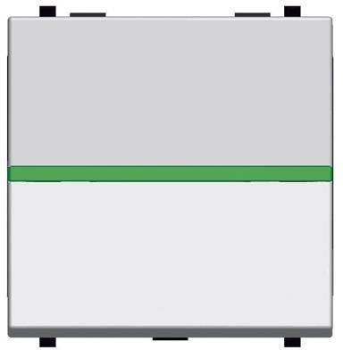 Abb Zenit 2CLA220150N1101 Выключатель одноклавишный двухполюсный 2 модуля (16 А, индикация, под рамку, скрытая установка, альпийский белый) ABB 2CLA220150N1101