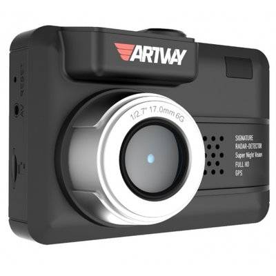 Artway Видеорегистратор с радар-детектором Artway MD-107 Signature 3 в 1 Compact, GPS 