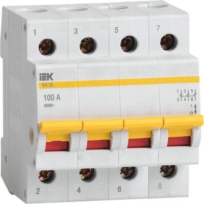 Iek MNV10-4-040 Выключатель нагрузки (мини-рубильник) ВН-32 4Р 40А IEK MNV10-4-040