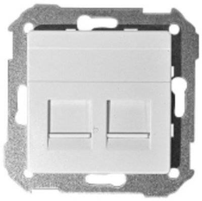 Simon 82 82006-30 Крышка розетки информационной (2хRJ45/RJ12, белая) Simon 82006-30