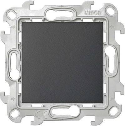 Simon 24 Harmonie 2450201-038 Выключатель одноклавишный проходной (10 А, под рамку, скрытая установка, графит) Simon 2450201-038