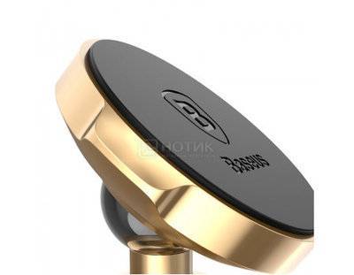 Baseus Автомобильный держатель Baseus Small Ears series Magnetic Bracket для смартфонов, магнитный, Золотистый SUER-B0V Small Ears Series Magnetic Bracket (Vertical type) Gold SUER-B0V