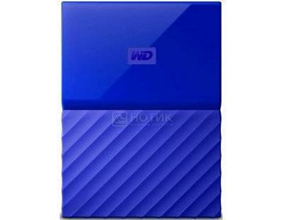 Western Digital Внешний жесткий диск Western Digital 2Tb WDBLHR0020BBL-EEUE My Passport 2.5” USB 3.0, Синий WDBLHR0020BBL-EEUE