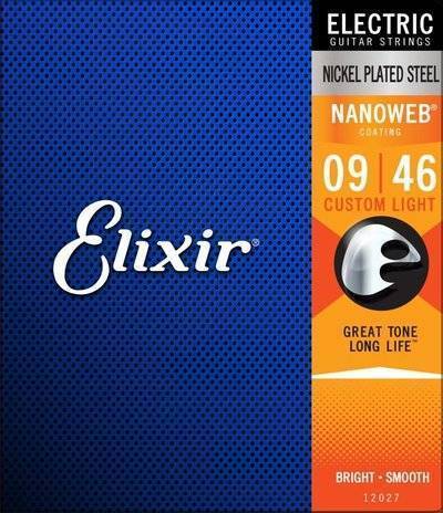 ELIXIR Струны для электрогитары Anti Rust NanoWeb Custom Light ELIXIR 12027 