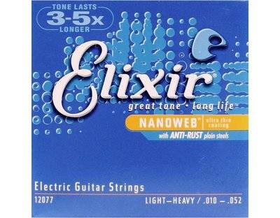 ELIXIR Струны для электрогитары Anti Rust NanoWeb Light Heavy ELIXIR 12077 