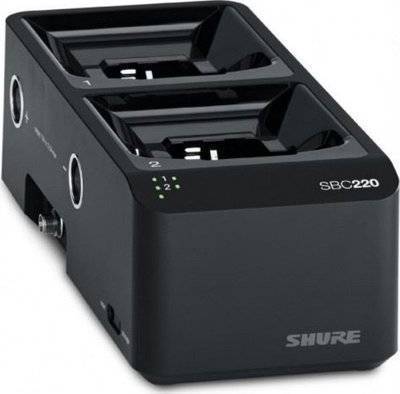 SHURE Зарядное устройство для двух передатчиков QLXD SHURE WIRELESS SHURE SBC220-E 