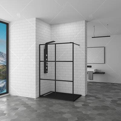 Rgw Душевая перегородка RGW Walk In WA-11-B 70 профиль Черный стекло прозрачное 32101170-84