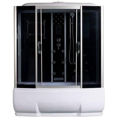 River Душевой бокс River Wisla 170x80x50 ТН 10000002110 профиль Матовый хром задняя стенка Черная 10000002110
