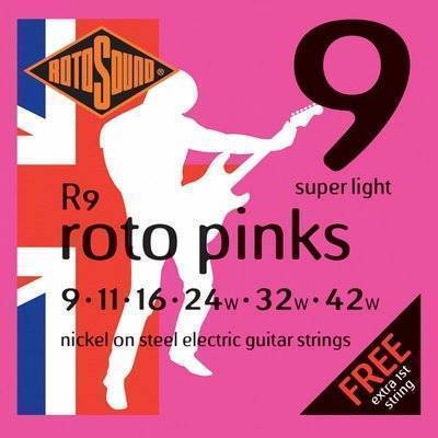 ROTOSOUND Струны для электрогитары ROTOSOUND R9 STRINGS NICKEL SUPER LIGHT 
