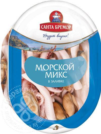  Коктейль из морепродуктов Санта Бремор Морской микс 180г 