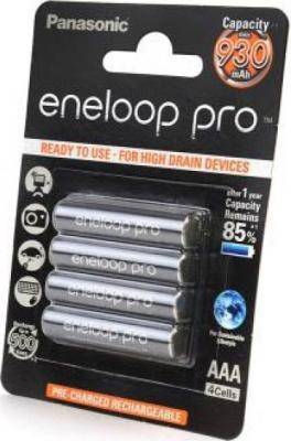 Panasonic Аккумулятор Panasonic Eneloop Pro AAA 4BP, 4 шт. (BK-4HCDE/4BE) BK-4HCDE/4BE