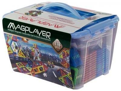 Magplayer Магнитный конструктор Magplayer, 118 элементов (MPT-118) MPT-118
