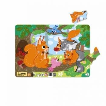 DODO Пазл DoDo Белочки, с рамкой, 21 элемент (R300224) R300224