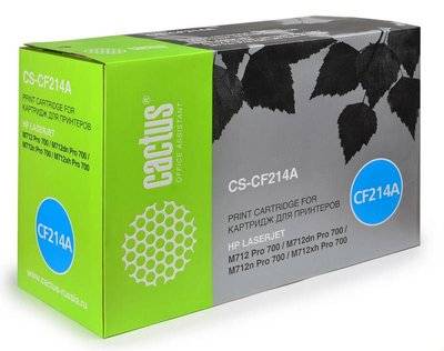 CACTUS Лазерный картридж Cactus CS-CF214A (HP 14A) черный для HP LaserJet M712 Pro 700, M712dn Pro 700, M712n Pro 700, M712xh Pro 700, M725, M725dn (CF066A), M725f (CF067A), M725z (CF068A), M725z+ MFP (CF069 842215