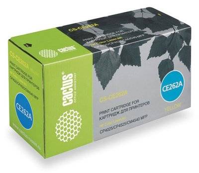 CACTUS Лазерный картридж Cactus CS-CE262A (HP 648A) желтый для принтеров HP Color LaserJet CM4540 MFP, CM4540f MFP, CM4540fskm MFP, CM4540mfp Ent, CP4020 Ent, CP4025 Ent, CP4025dn, CP4025n, CP4520 Ent, CP45 807214