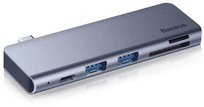 Baseus USB-концентратор Type-C Baseus USB3.0x2/SD/TF/Type-C PD CAHUB-K0G