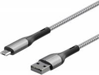 InterStep Кабель InterStep MicroUSB/USB2.0, 0,6 м, Silver (IS-DC-MCUSBNYSL-060B210) 
