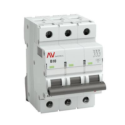 Ekf mcb6-3-10B-av Выключатель автоматический AV-6 3P 10A (B) 6kA AVERES EKF mcb6-3-10B-av