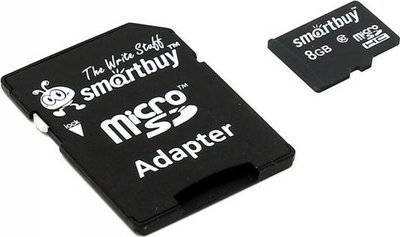 Smart Buy Карта памяти Micro SDHC 8GB Class 10 SmartBuy SB8GBSDCL10-01 Smart Buy SB8GBSDCL10-01