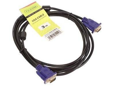 VCOM Telecom Кабель VGA 3.0м VCOM Telecom 2 фильтра QCG120H-3M QCG120H-3M