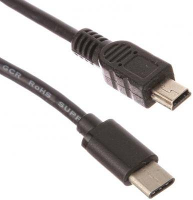 Green Connection Кабель miniUSB Type-C 0.2м Green Connection GCR-UC1MNB-BB2S-0.2m круглый черный GCR-UC1MNB-BB2S-0.2m
