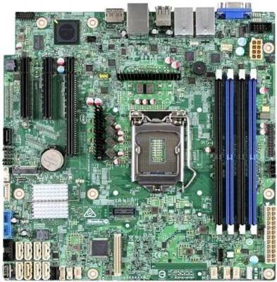 Intel Материнская плата Intel S1200SPLR Socket 1151 C236 4xDDR4 1xPCI-E 16x 2xPCI-E 8x 8xSATAIII mATX S1200SPLR