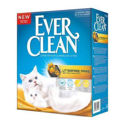 EVER CLEAN Наполнитель для кошачьего туалета EVER CLEAN Litter free Paws комкующийся д/идеально чистых лап 10л 